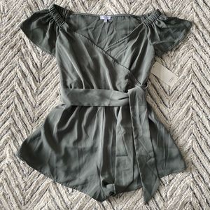 NEW Tobi Off-Shoulder Wrap Romper